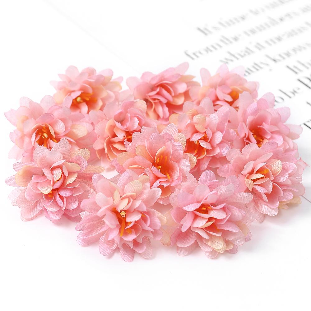 10/20/30PCs Daisy Artificial Flowers 3cm Silk  Fake Flower for Home Room Decor Wedding Decoration DIY Craft Wreath Accessories