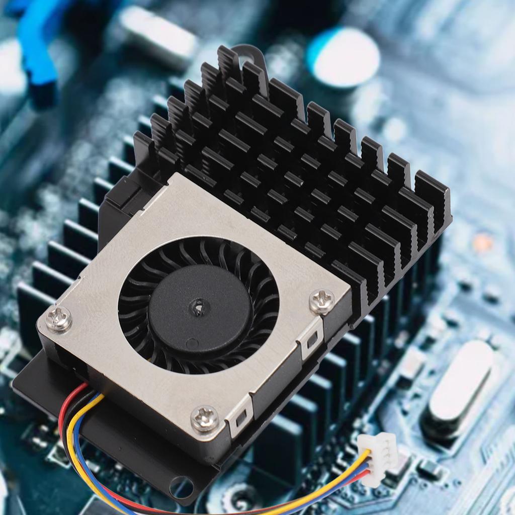 For RasPi 5 Active Cooler 4 Pin Connector Steady Running Aluminum Alloy Active Cooling Fan