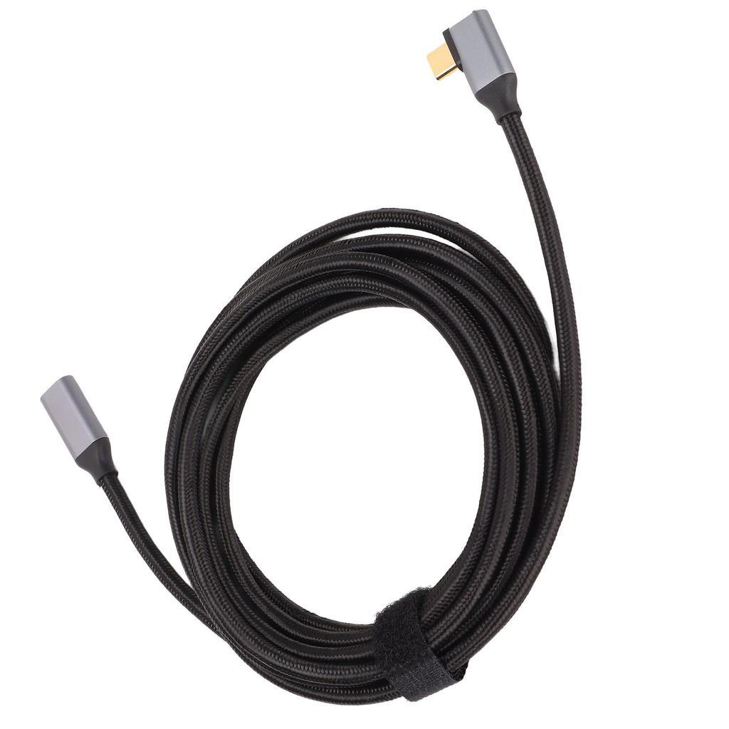 Type C Extension Cord 4K Resolution 10Gbps Good Heat Dissipation Right Angle Type C Extension Cable for Tablets Phone