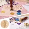 Plant Seal Flower Seal Wax Seal Stamp Retro Antique Sealing Wax Scrapbooking Stamps Wedding Decorative Invitation Cards