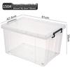 Churong Transparent Wheeled Storage Box for Clothes & Toys