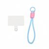 Dopamine Color Block Macaron Mobile Phone Lanyard – Short Woven, Creative Anti-lost Pendant