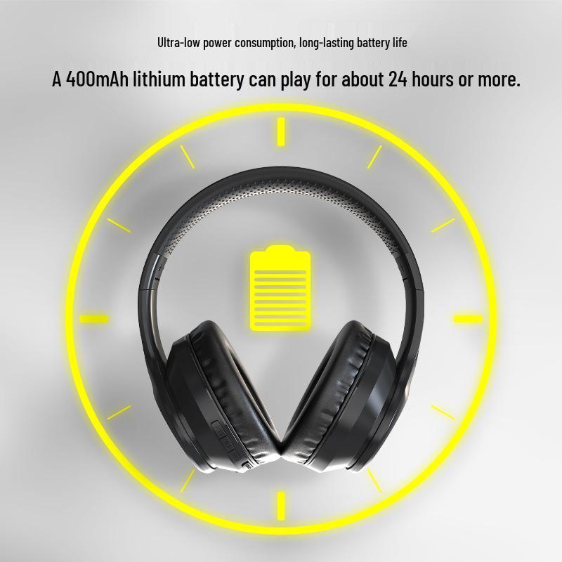 BH-188 Бездротові накладні навушники Bluetooth V5.3 - Довгий час роботи від батареї, Складаний дизайн