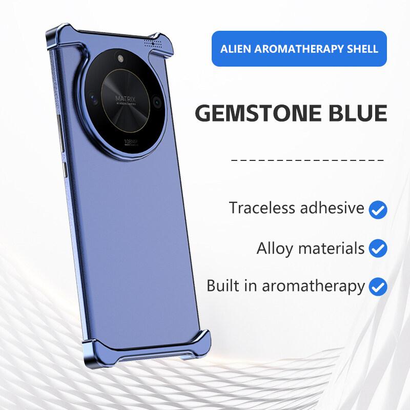 Luxury Irregular Aluminum Alloy Shockproof Phone Case for Huawei Honor X9B X9C X50 X60 Pro Magic6 Lite 9 - Reinforced Bumper with Aromatherapy Design