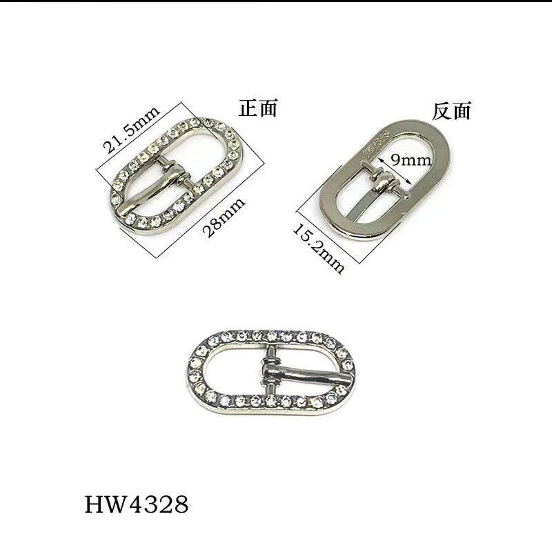 New Multi Size Gold and Silver Double Color Metal Zinc Alloy Water Diamond Rectangular Buckle Luggage Adjustable Buckle with Sun