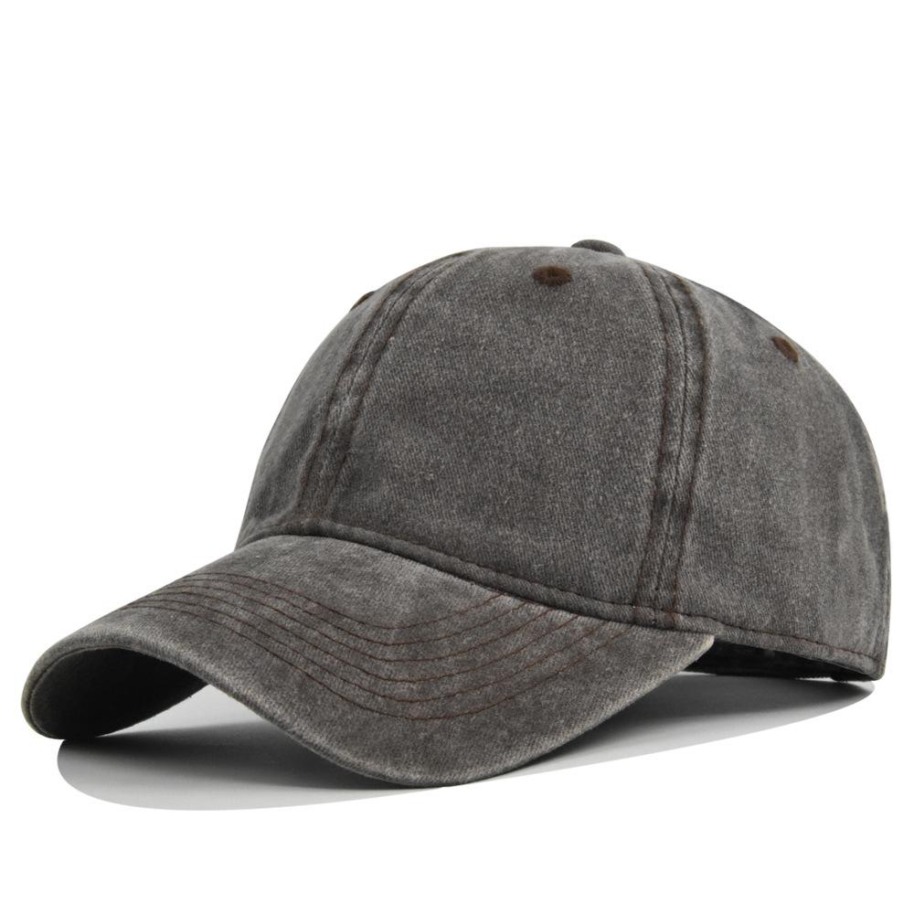 Washable Denim Baseball Cap New Summer Solid Color Cotton Cap Women Ponytail Hats Men Baseball Cap Outdoor Visor Casual Cap