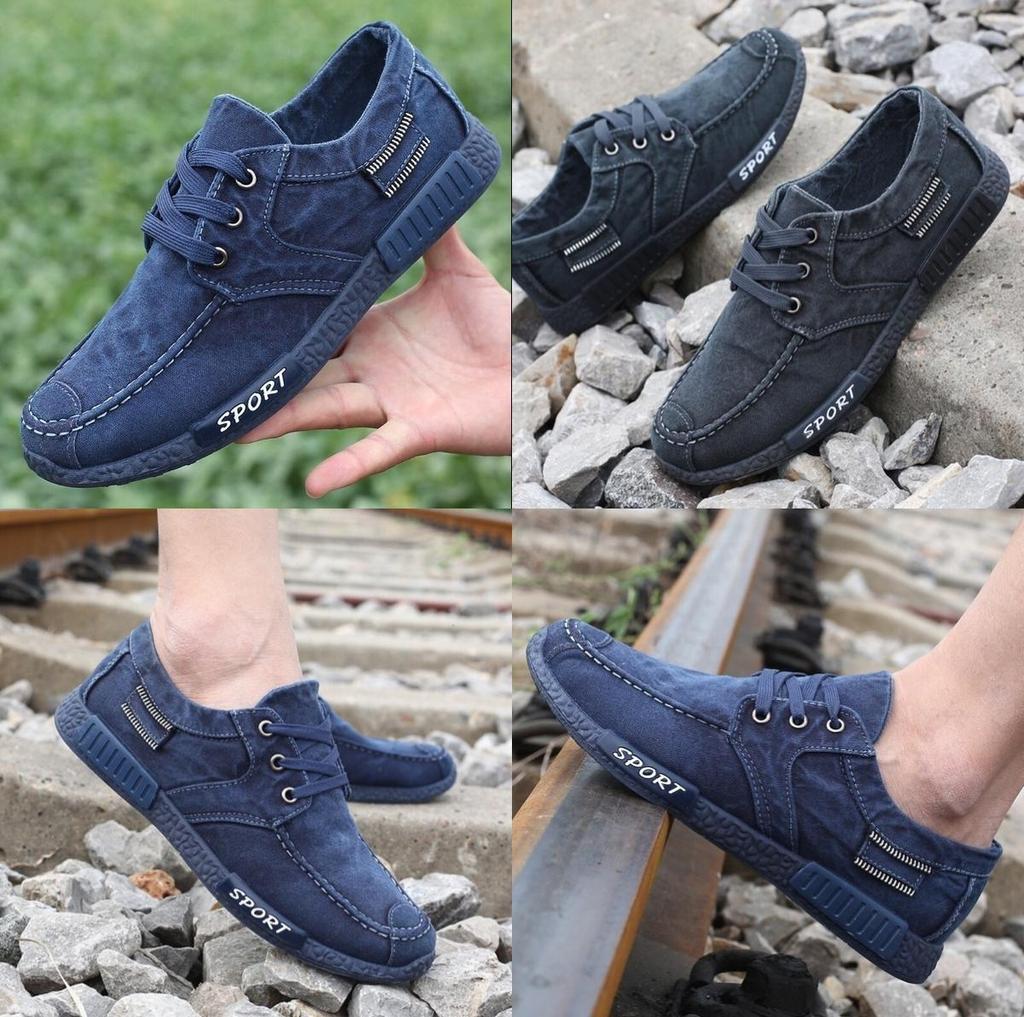Versatile Fashion Men's Denim Canvas Shoes Ideal For Casual Sports Activities Size 39-44