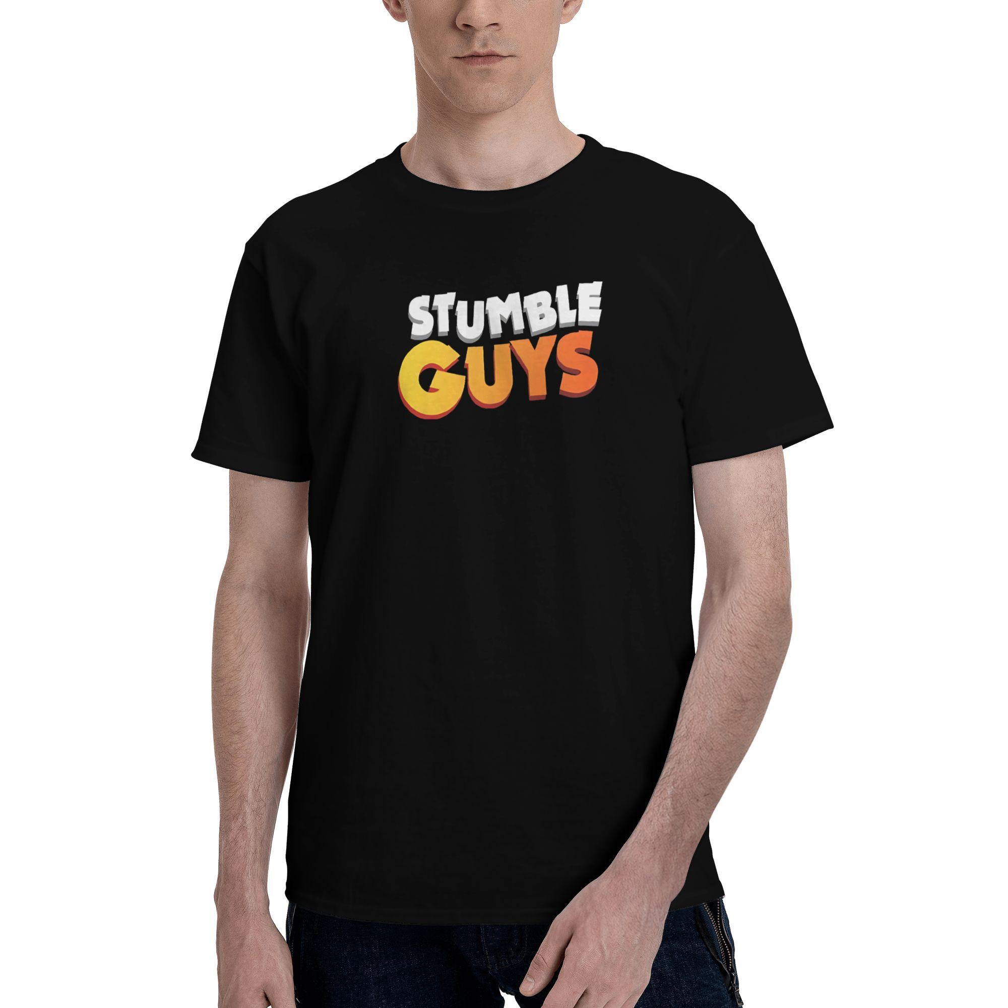 

New 2025 yaer Stumble Guys 3D Typography t shirt men sleeve shirt S разноцветный