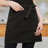 Wasserdichte Unisex-Halbschürze mit Tasche, Kellnerin, Chef-Taillenschürze, resistent, für Restaurant, Café, Schnürung, kurze Schürze