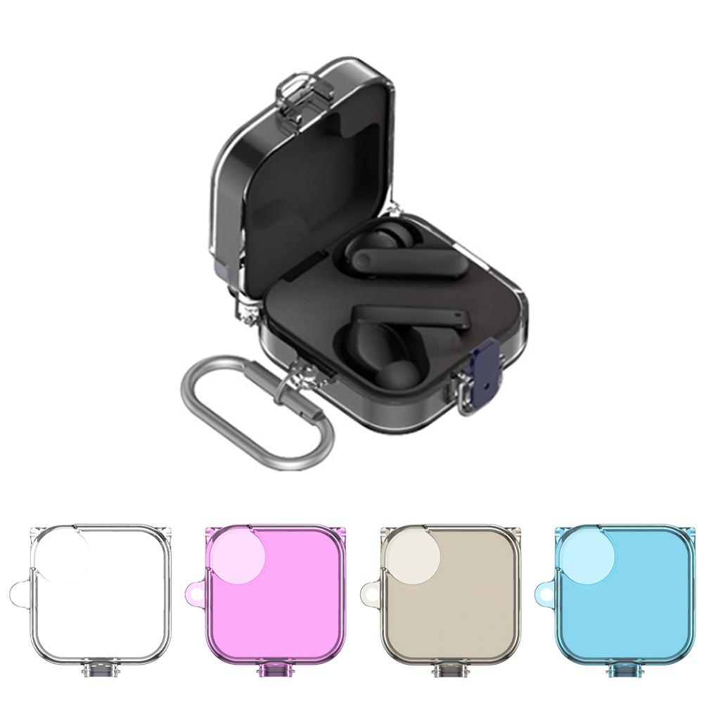 Transparent TPU Case Cover for Buds Pro 2, Wireless Bluetooth Headphone Cover with Lock & Hook, Solves Headphone Case Scratches