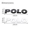 1Pcs 130mm 3D ABS Car POLO Logo Letter Emblem Rear Tail Trunk Sticker Badge Decal Styling Auto Accessory For Volkswagen VW POLOJD6