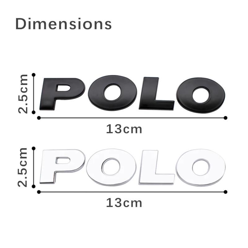 1Pcs 130mm 3D ABS Car POLO Logo Letter Emblem Rear Tail Trunk Sticker Badge Decal Styling Auto Accessory For Volkswagen VW POLOJD6