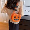 Halloween Bag New 2025 Cartoon Personalized Pumpkin Bag Xiaohongshu Same Women's Chain Messenger Small Round Bag