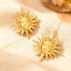 Exaggerated Sunflower Ray Earrings: Hip Hop Party Style, Everyday Versatile