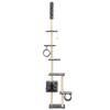 VidaXL Arbre à chat avec griffoirs en sisal 260 cm Gris Motif pattes