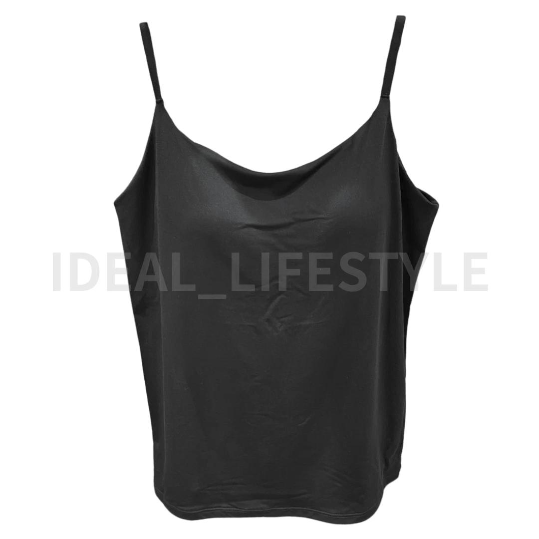 UNIQLO AIRism Bra Camisole S-4XL with Cups Sleeveless Tank Women 482186 NWT XXL чёрный