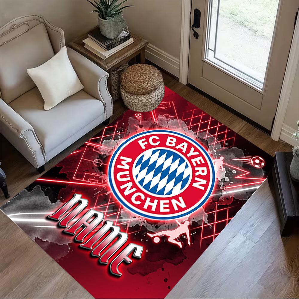 Fc Bayern Munich Fan Art Floor Mat Perfect for Study Room Hallway Balcony Game Room Anti-slip Rug Office Home Decor Perfect Gift for Friends & Family