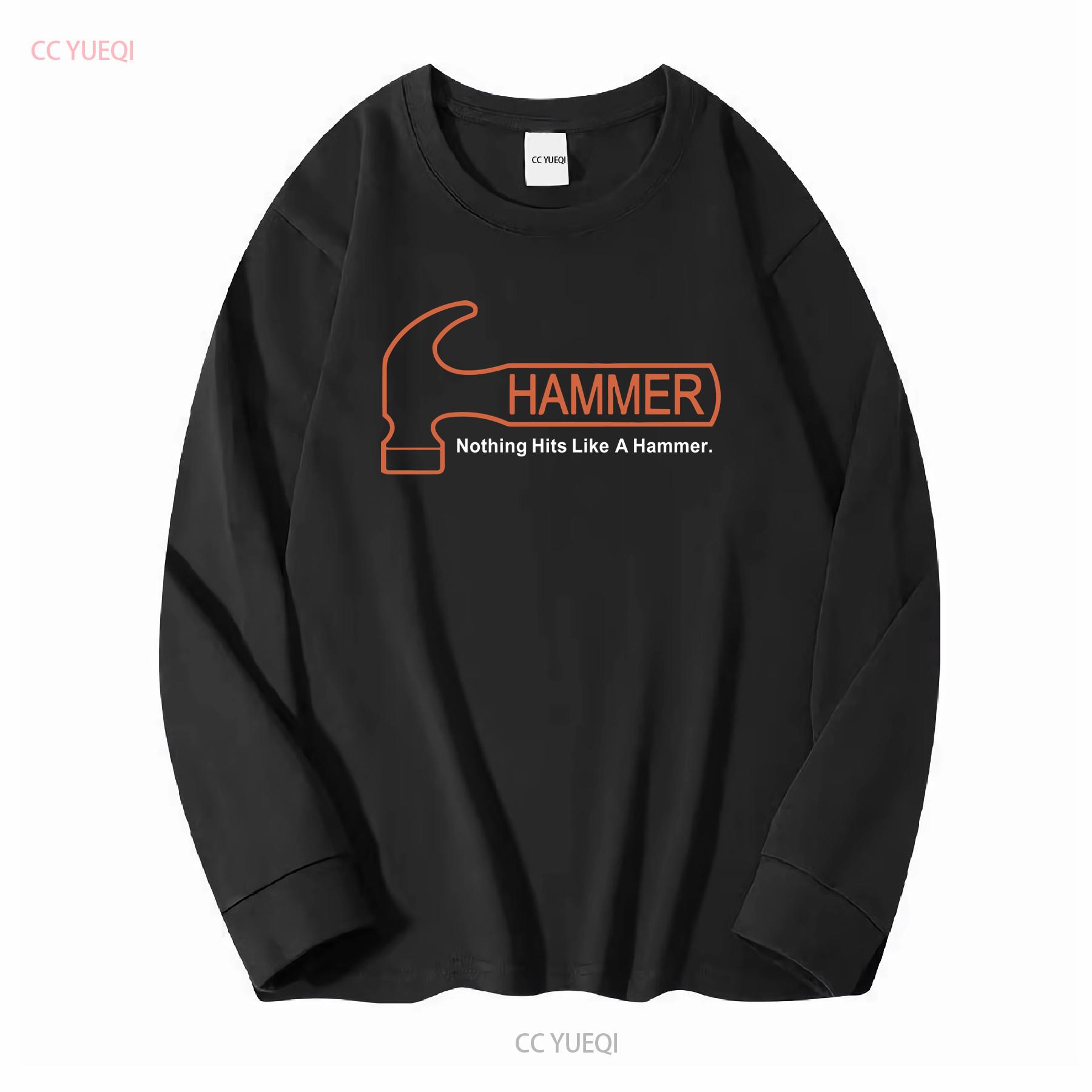 

Логотип Hammer Bowling Чоловіча Чорна Футболка Розмір S 5XL з довгими або короткими рукавами вінтажна Прана Повсякденна графічна вуличний одяг Унісекс 4XL