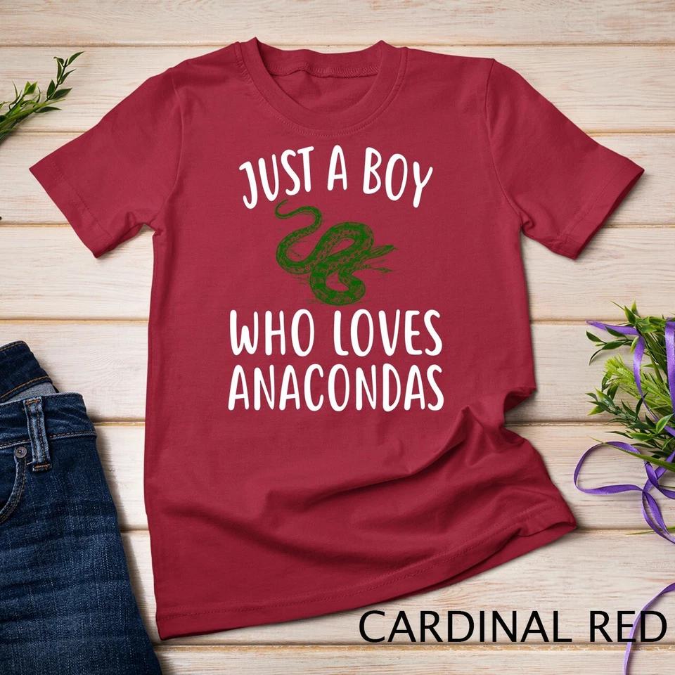 Just A Boy who loves ANACONDAS T-Shirt Funny ANACONDA Unisex T-shirt 2 L