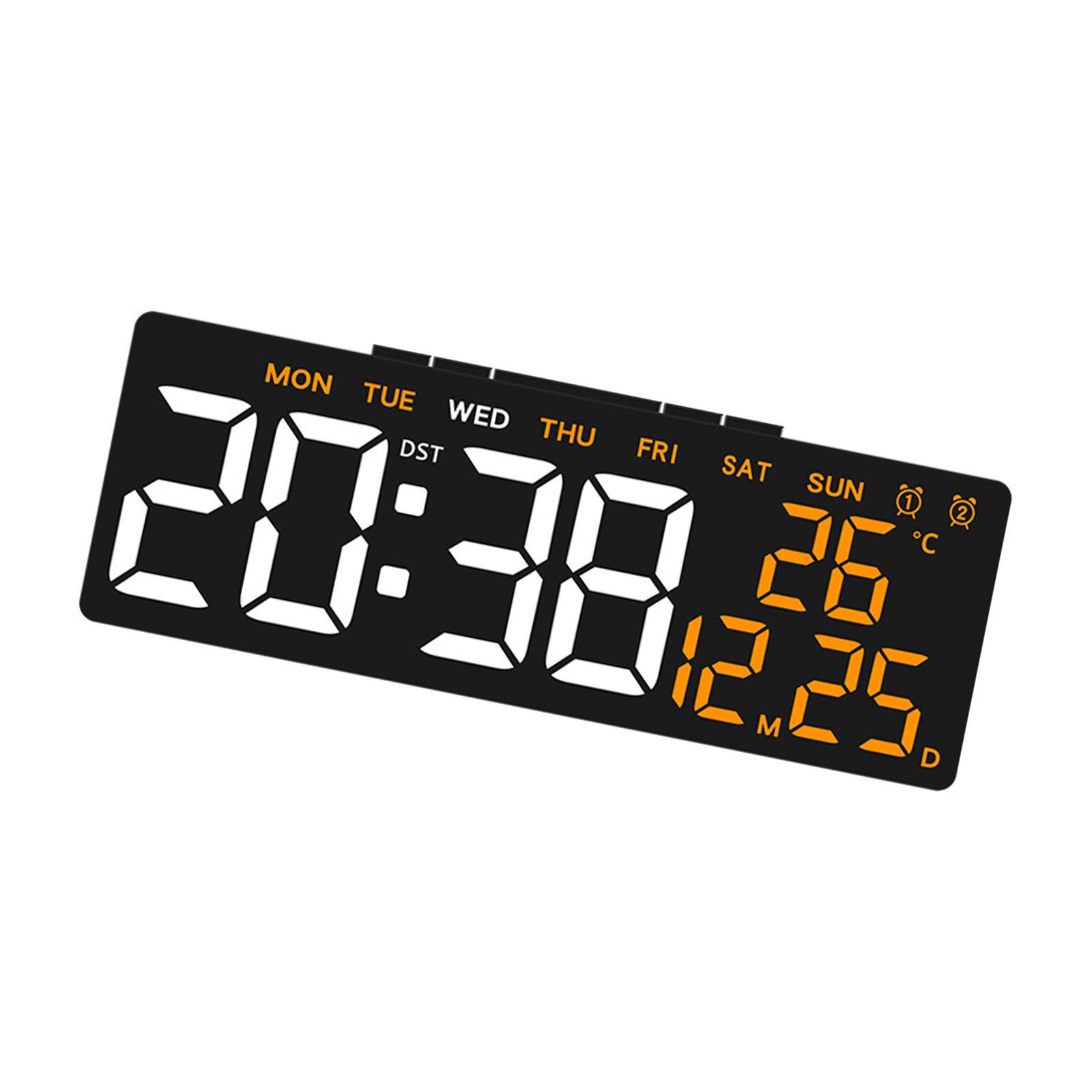 Digital Alarm Clock Multifunctional LED Clock With USB Charging Port and Customizable Alarms Large Easy To Read Screen
