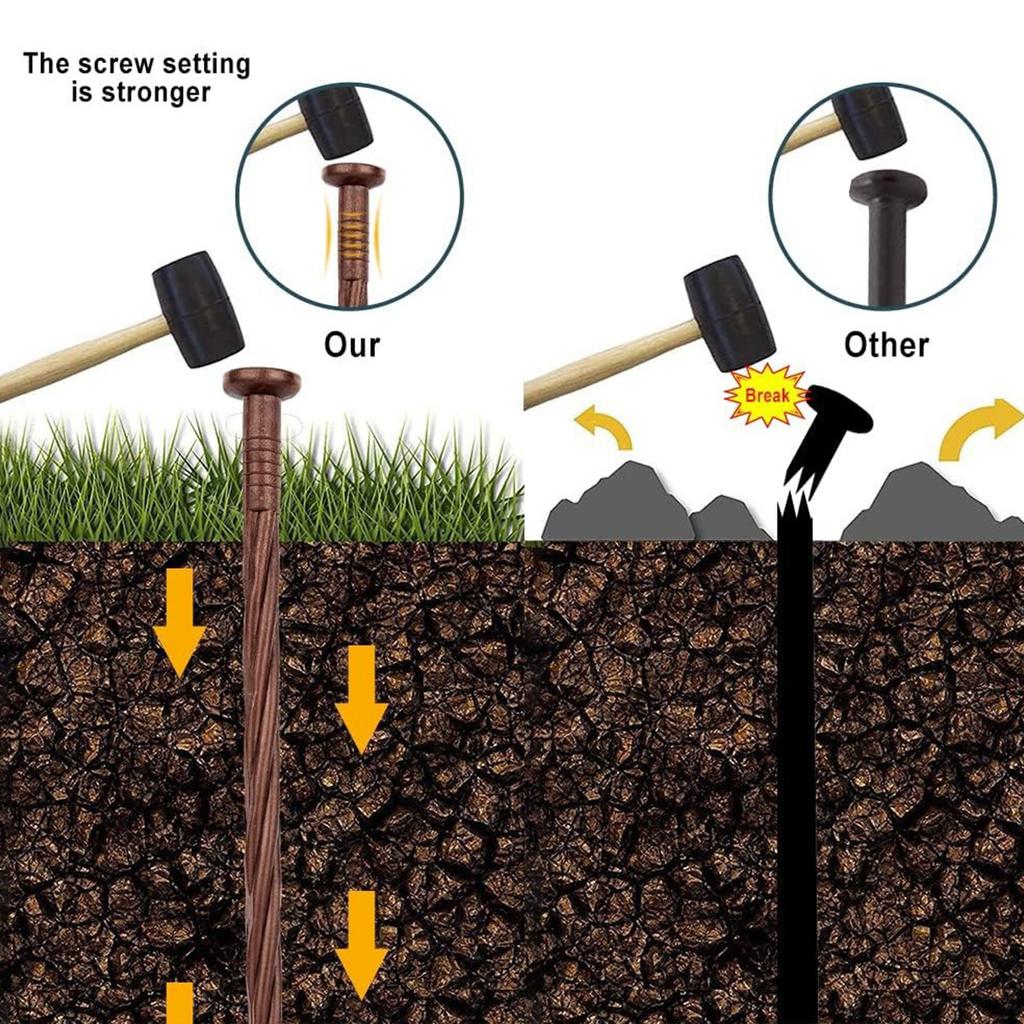 Edge Stakes Landscape Edge Nails Garden Stakes Spiral Nylon Landscape Anchors Suitable for Lawn Edges Weed Barriers Tents