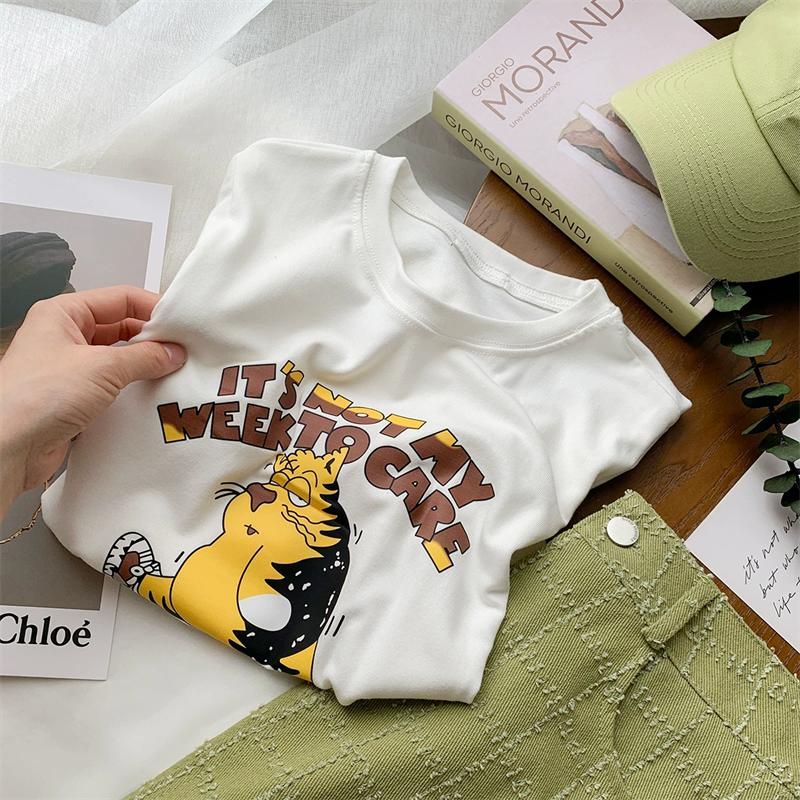 

Летняя свободная женская футболка высокого качества с круглым вырезом и буквенным узором, короткий рукав, женская футболка с коротким рукавом CCXX201 XXXL