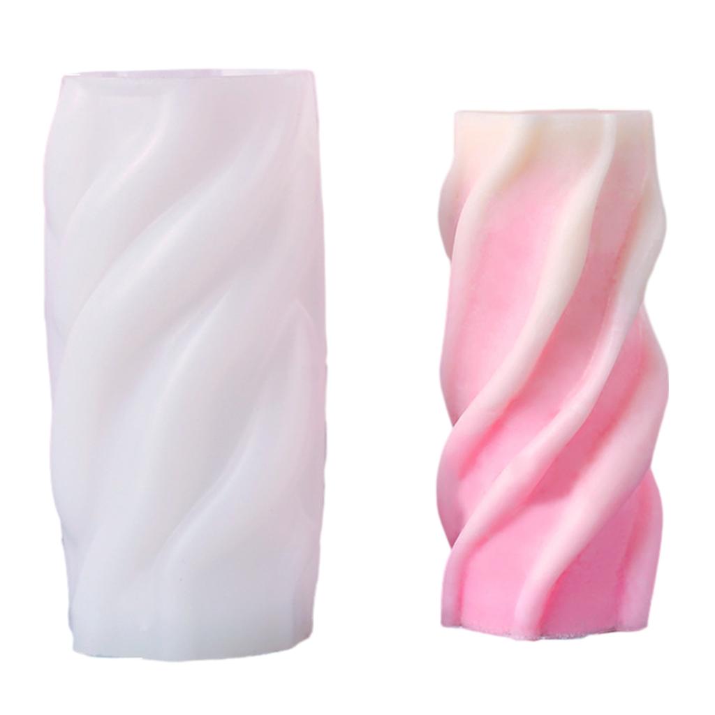 3D Cylinder Candle Mold for Making Candle Soap Plaster Ornament Silicone Resin Casting Molds DIY Craft Non-stick Mould