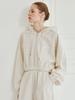 NOUVE Corduroy Half Zip Up T-Shirt - Ivory