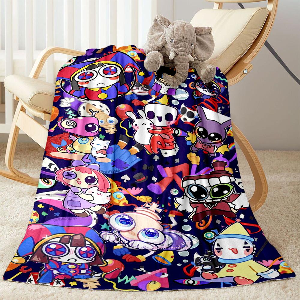 Digital Circus Blanket Warmthful Decor Suitable for Couch Seaside Bedding Four Seasons Universal Modern Style Perfect Gift for Relatives and Friends
