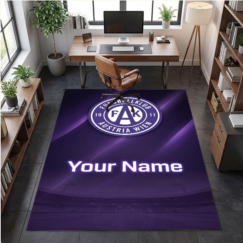 Crystal Velvet Rug Austria Wien FC Print Custom Name Text Floor Mat Home Decor