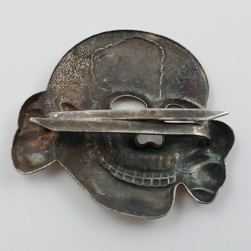 Czaszka, vintage odznaka, kwiat do przypięcia na klatkę piersiową, przypinka, broszka, odznaka, przypinka do kołnierzyka, antyczne rękodzieło