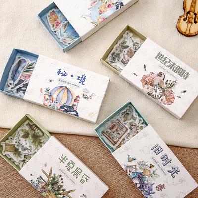 Self Adhesive Notebook Masking Diary Decor Scrapbook Tags Flower Stickers