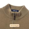 Men's Premium 400G 100% Sheep Wool Half-Zip Stand Collar Knit Sweater