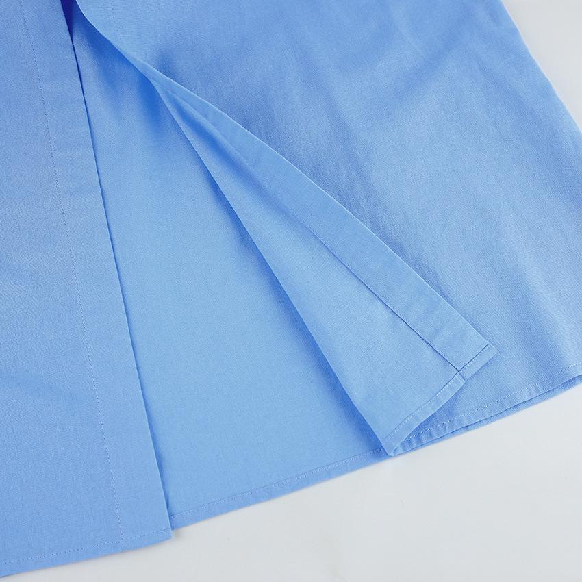 Elegant High Waist Sleeveless Cotton Linen Summer Dress with Turn-Down Collar