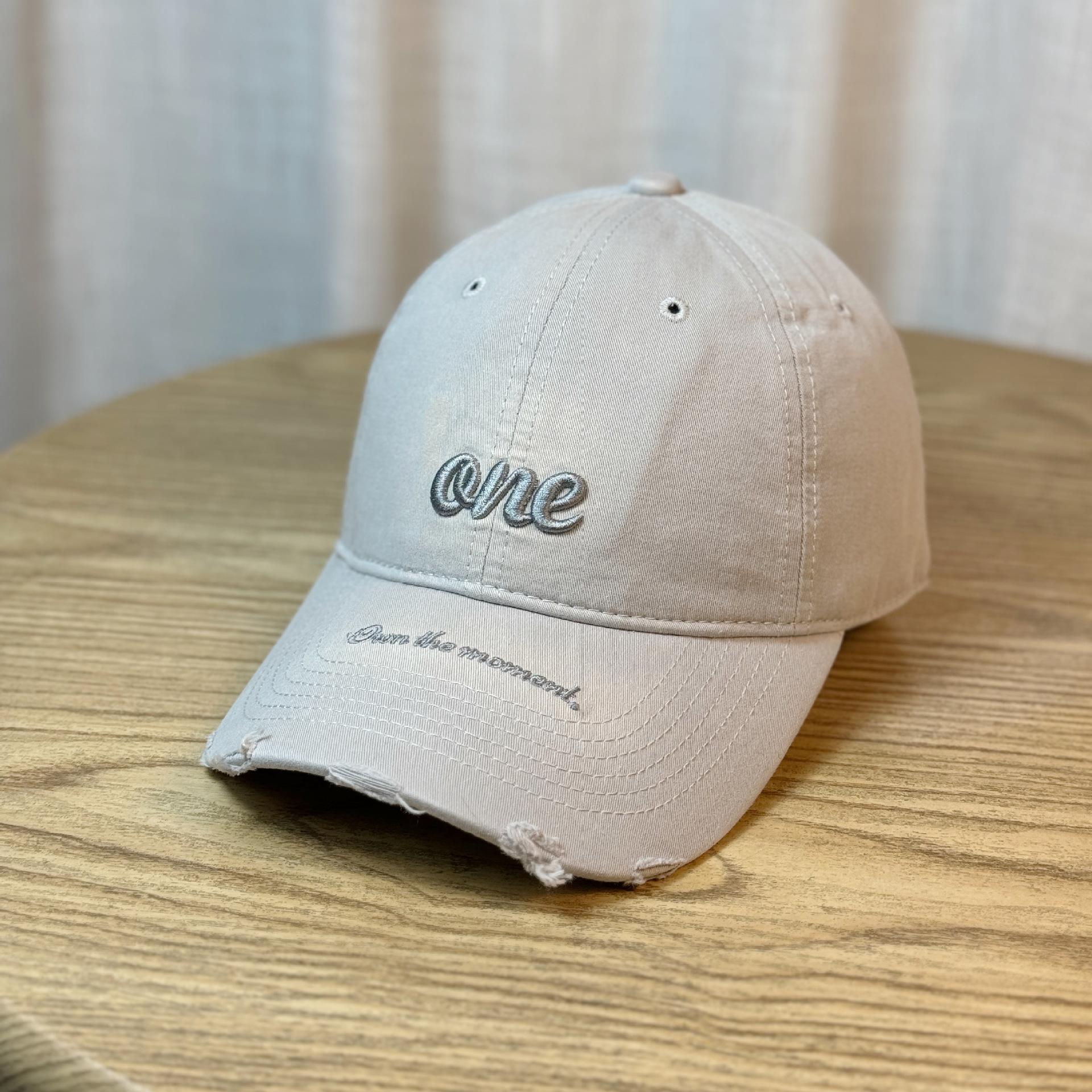 

Женская бейсболка с рваной надписью, новая, с широкими полями, для большой окружности головы, увеличенная и углубленная бейсболка Adjustable