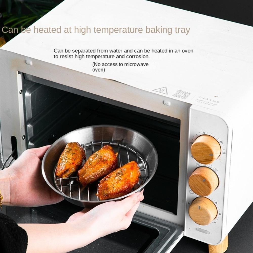 Elevated Mesh Barbecue Tray 304 Stainless Steel Baking Tray Multi-purpose Tray  Air Fryer