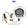 2" 52Mm Mechanical 40-130Celsius/110-265℉ Water Temp Gauge 12V Water Temperature Gauge Car Meter With Sensor Npt 1/2