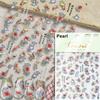 Cherry Blossom Pink Flower Sakura Spring 5D Nail Art Sticker Gold Stamping Soft Adhesive Relief Adhesive Chic Manicure Decals