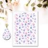 Clay Transfer Paper Water Soluble Clay Transfer Paper, Flower Leaf Butterfly Clay Transfer Sheets for Jewelry Making