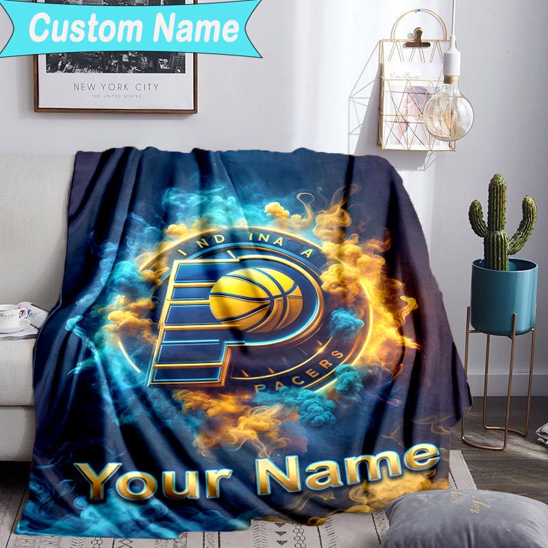 Custom Name Blanket Indiana Basketball Team Blanket Bedding Blanket for Travel, Camping, Living Rooms, Offices, Sofas, Fan Christmas gift