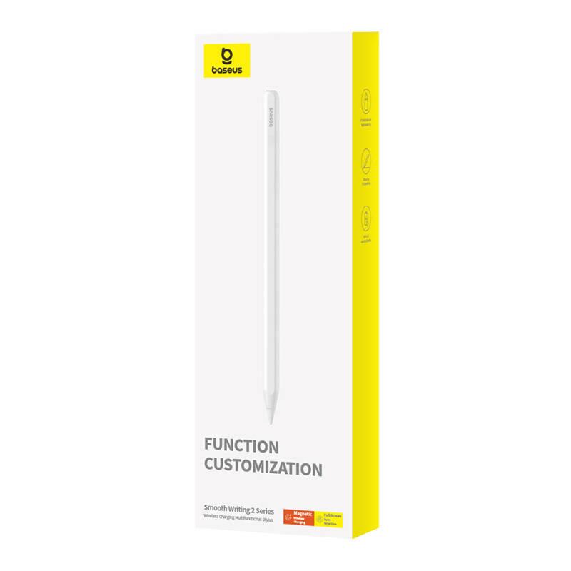 Lápiz Óptico Activo Multifuncional Baseus Serie Smooth Writing Con Carga Inalámbrica (Blanco)