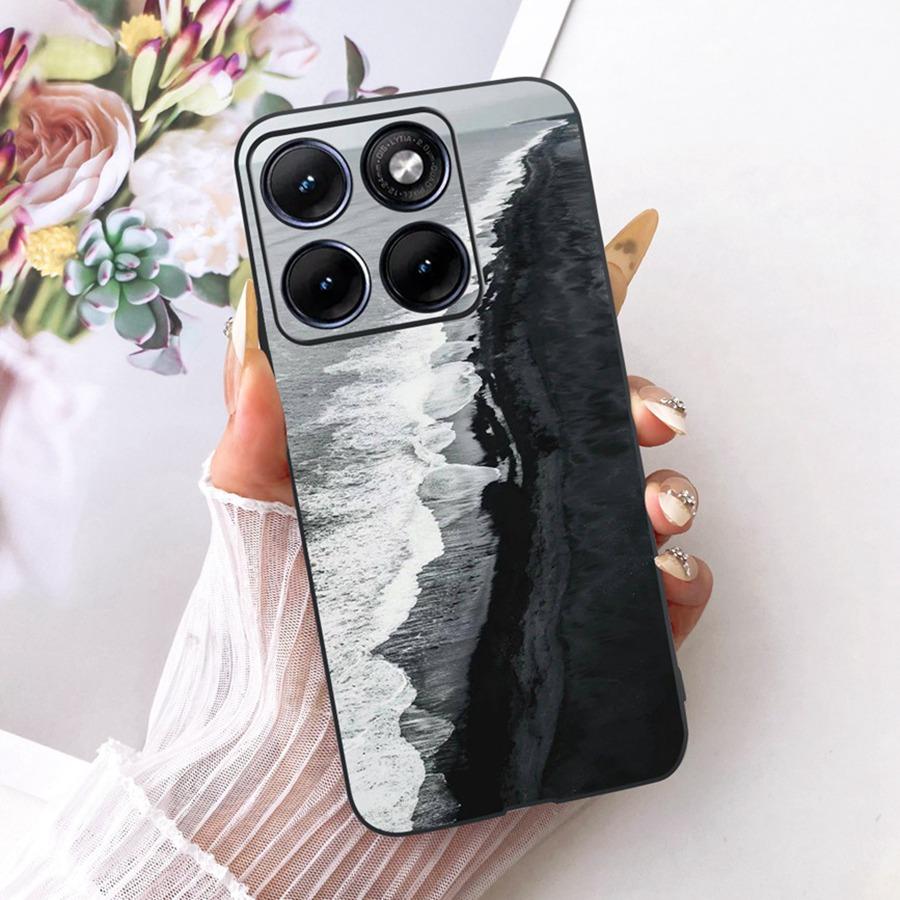 Fashion Painted Shell for Motorola Edge 70 Fusion Case Eedge70 Fusion Soft Silicone Black Cover for Moto edge 70fusion Capa