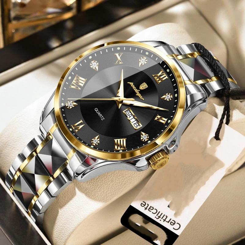 Top Brand Fashion New Men's Watch Luxury Double Calendar Waterproof Luminous Men's Wrist
