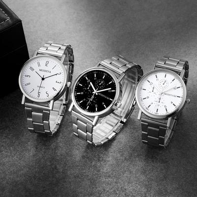 Einfache goldene Luxus-Herren-Retro-Quarzuhr mit vielseitigem Design, süße Damenuhr, lässig, rundes Zifferblatt, Quarz, modische Stahlstreifen-Armbanduhr für Herren