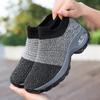 Cross-Border Plus Size Breathable Flyknit Sock Sneakers - Women's Trendy, Lightweight, Elastic Sports Shoes for Spring & Autumn