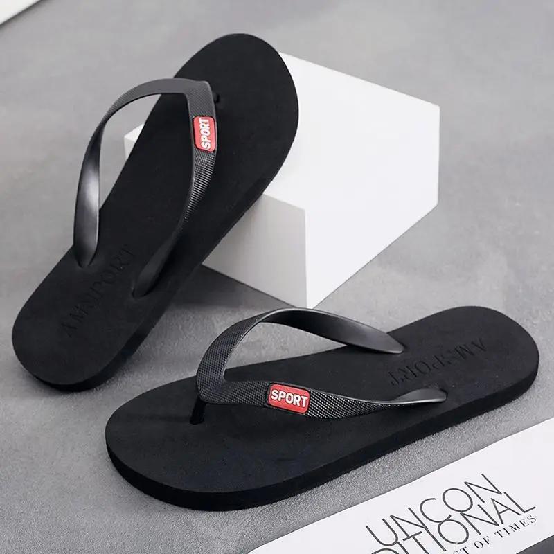 Sandals Man Slip-resistant Slippers for Men Flip Flops Summer Shiatsu Shoes Designer Luxury With Korean Style Cheap Liquidation