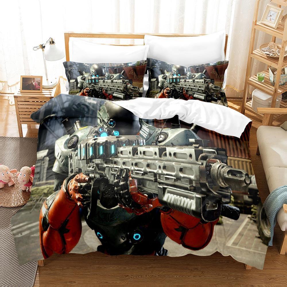 Spiel Exoprimal Bettwäsche Set Einzelbett Twin Full Queen King Size Bettset Erwachsene Kind Schlafzimmer Bettbezug Sets 3D Anime Bettlaken Set