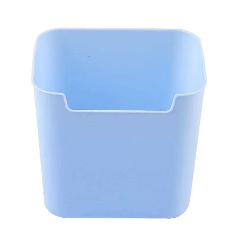 1 Piece Simplicity Stationery Organizer Creative Design Solid Color Pen Holder Large Capacity Desktop Snacks Pencil Storage Box