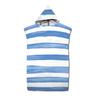 Striped Quick Drying Hooded Bathrobe For Swimming And Beach Vacation