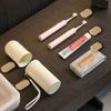 1pc-Portable Travel Toothbrush Box Set, with a Hat Mouthwash Cup, Toothbrush Storage Box, Travel Mouthwash Cup Essential
